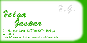 helga gaspar business card